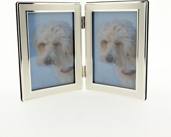 AL - Fotolijst - Glans/Mat Zilver - 2-luik - 10 x 15 cm