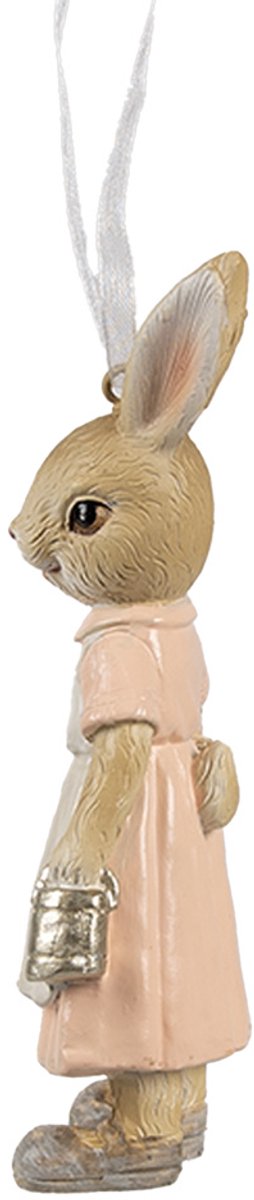 Clayre & Eef Paashanger Konijn 12 cm Beige Kunststof