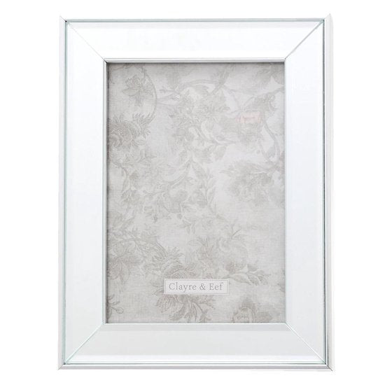 Clayre & Eef Fotolijst 18*2*23 / 13*18 cm Zilverkleurig Kunststof / Glas Rechthoek Fotokader Wissellijst