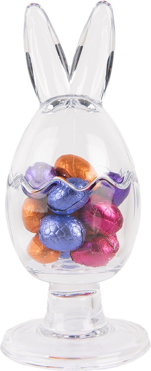 Clayre & Eef Glazen potje Ei Ø 9x22 cm Transparant Glas