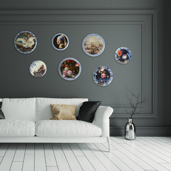 Bord meisje met de parel | Heinen Delfts Blauw | Wandbord | Delfts Blauw bord | Design |