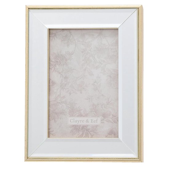 Clayre & Eef Fotolijst 2F0622S 15*2*20 / 10*15 cm Zilverkleurig Kunststof / Glas,Fotokader,Wissellijst,Foto Frame