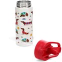 Drinkfles roestvrijstaal met drinktuit Teckel / Sausage dog van Rex London