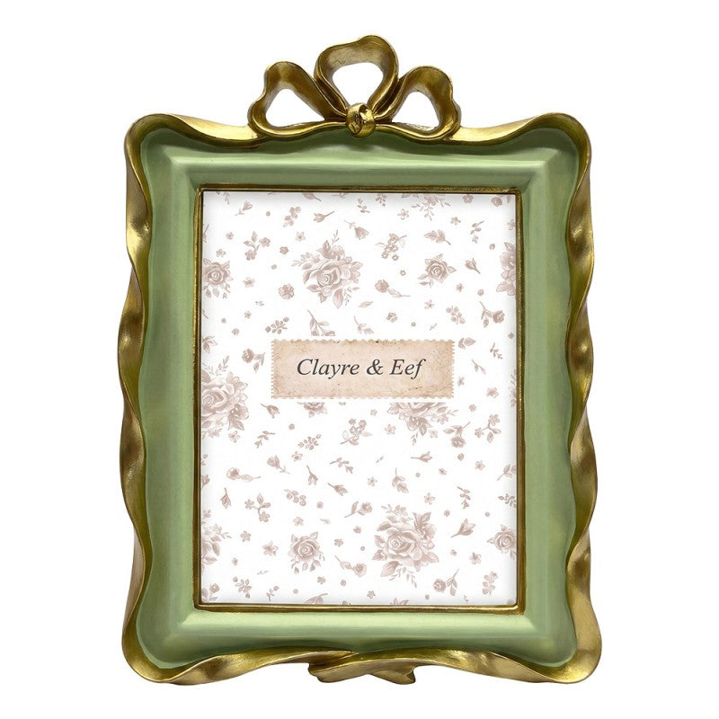 Clayre & Eef Fotolijst Groen met strik 13x18