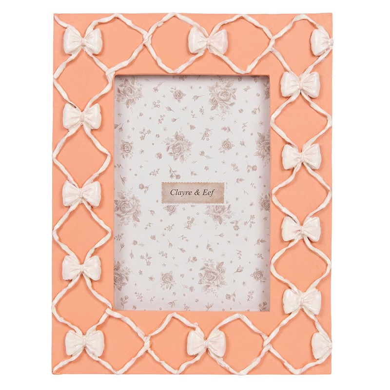 Clayre & Eef Fotolijst Roze met strikjes 10x15