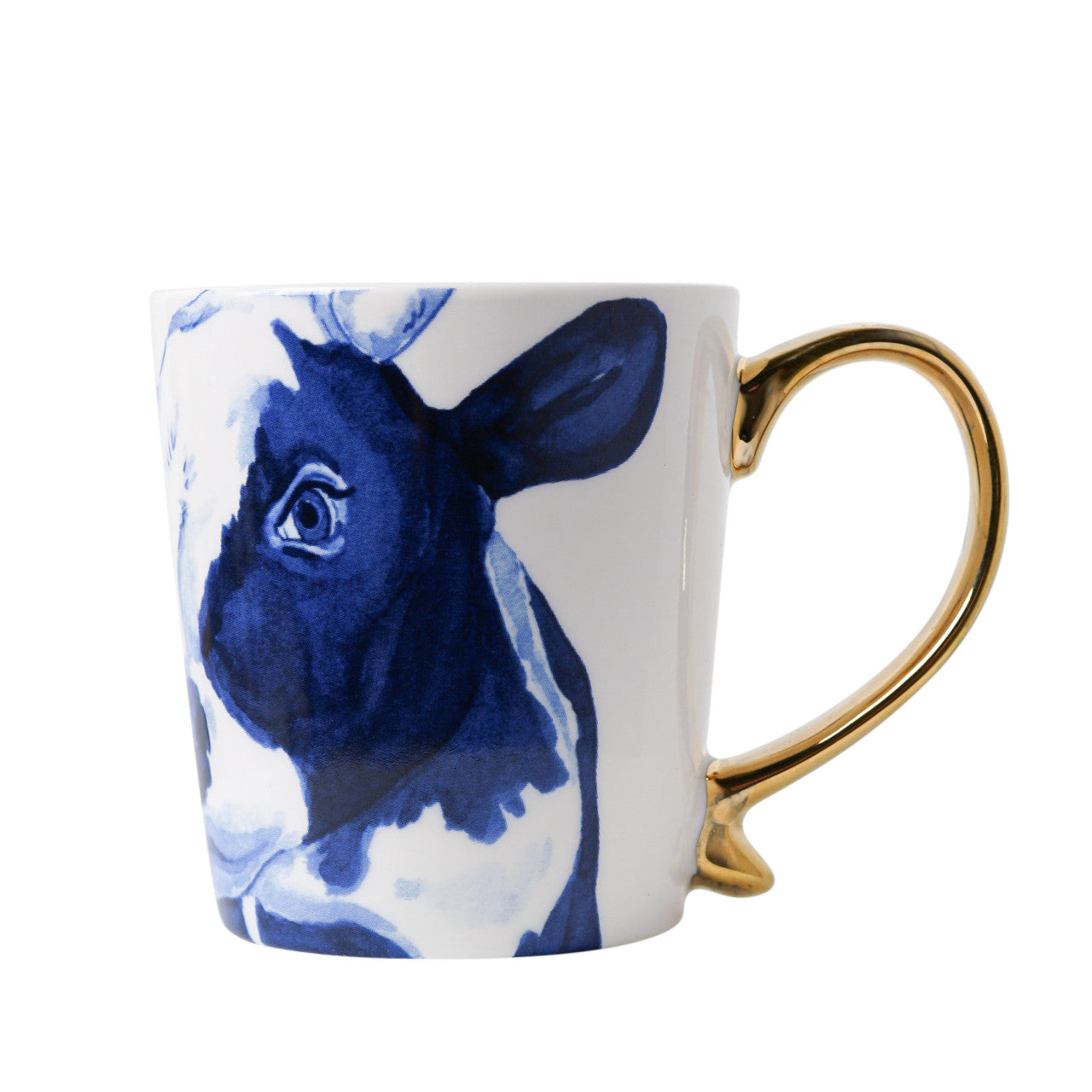 Heinen Delfts Blauw - Mok - Koe - Gouden Oor