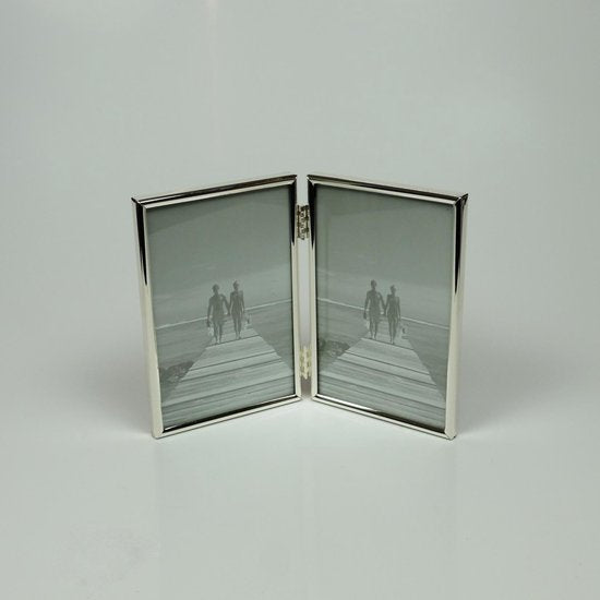 Zilvere Fotolijst 2-luik 13x18 cm