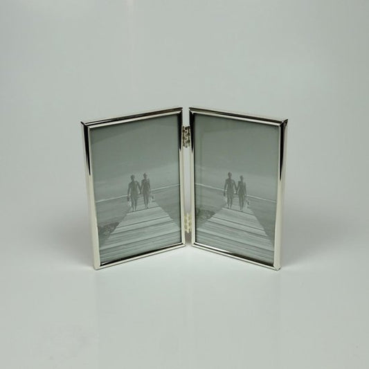 AL - Fotolijst - Zilver - Bol - 2-luik staand 15 x 20 cm