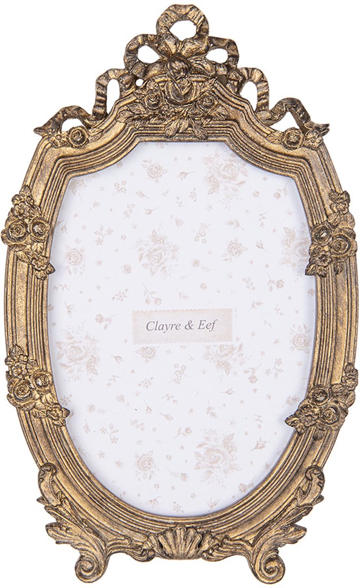 Clayre & Eef Fotolijst 13x18 cm Goudkleurig Kunststof Glas