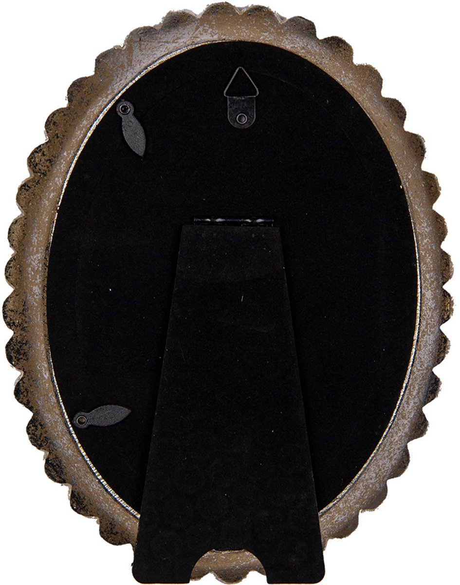 Clayre & Eef Fotolijst 10x15 cm Zilverkleurig Kunststof Glas Ovaal