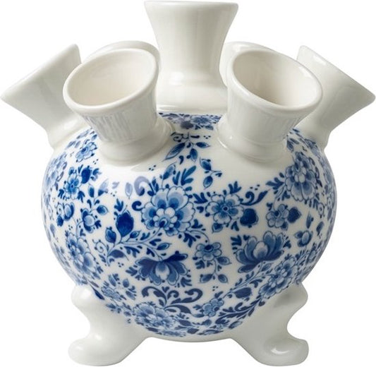 Tulpenvaas op pootjes | Sierlijke bloem groot | Heinen Delfts Blauw | souvenir