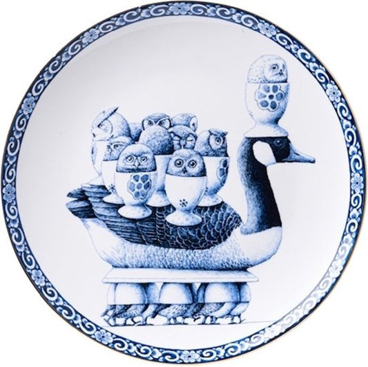 Wandbord Eend | Heinen Delfts Blauw | Redmer Hoekstra | Delfts Blauw | Souvenir