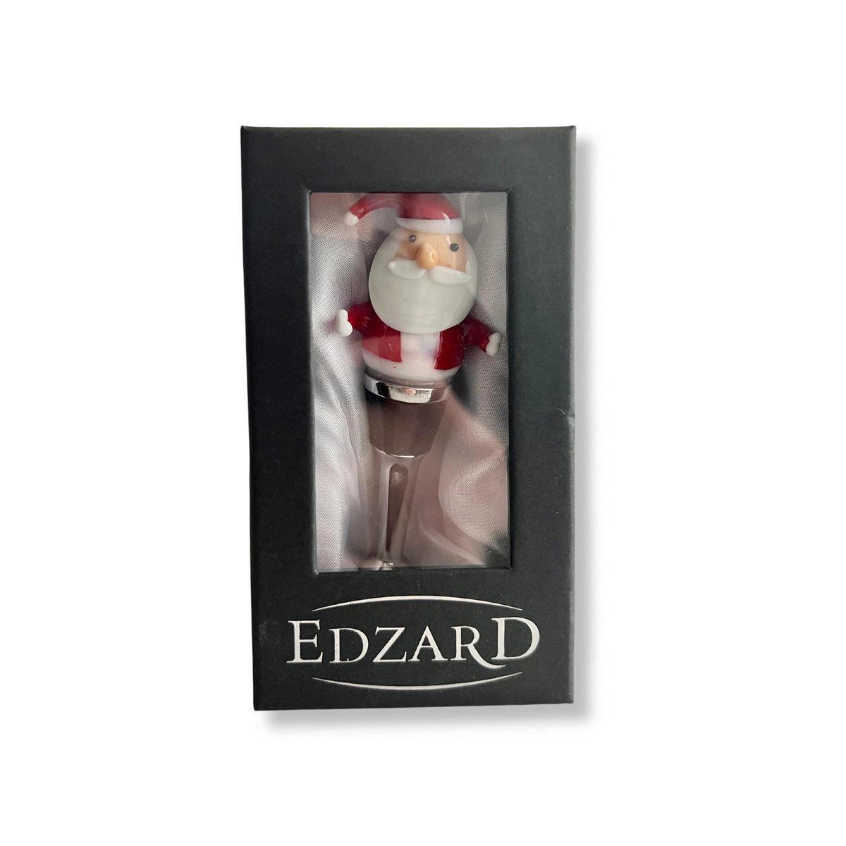 Edzard - Wijnstopper - Kerstman - Muranoglas - 11 cm