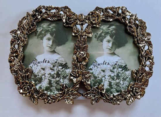 Lescadres Classic - Fotolijst - Roos Ovaal - Tweeluik - 4 x 5