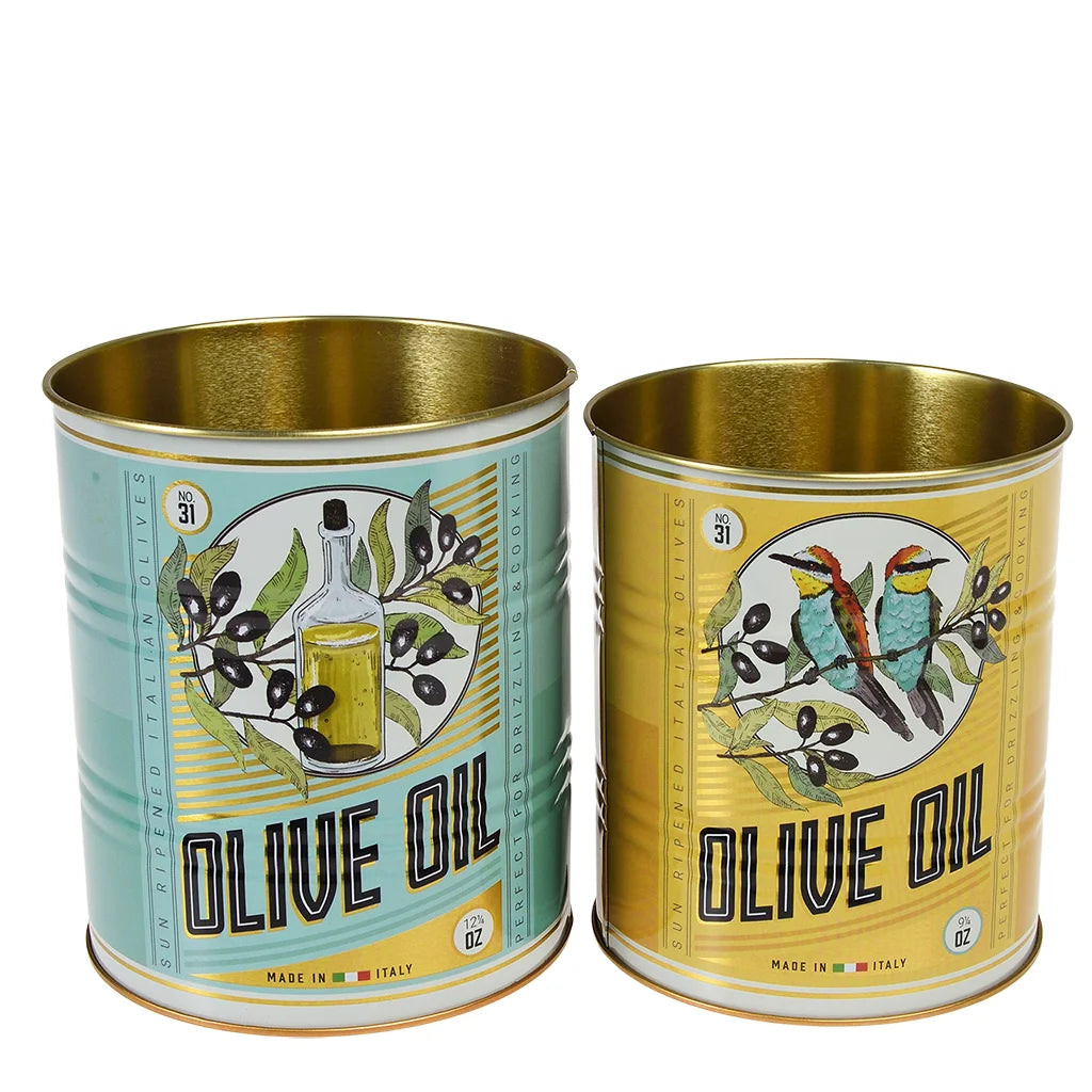 Rex London Voorraad Blikken Set van 2 Olive Oil