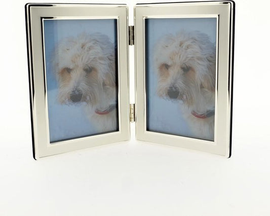 AL - Fotolijst - Glans/Mat Zilver - 2-luik - 10 x 15 cm