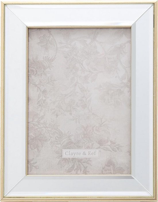 Clayre & Eef Fotolijst 2F0622M 18*2*23 / 13*18 cm Zilverkleurig Kunststof / Glas,Fotokader,Wissellijst,Foto Frame