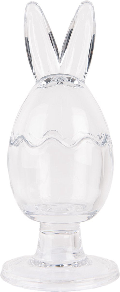 Clayre & Eef Glazen potje Ei Ø 9x22 cm Transparant Glas