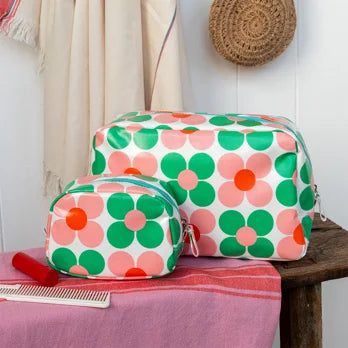 Toilettas Daisy Pink Green van Rex London