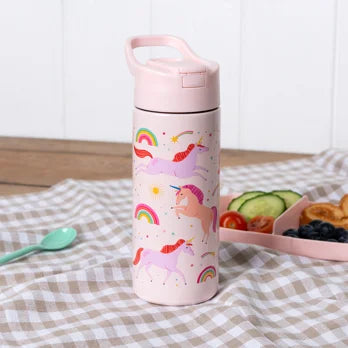Drinkfles roestvrijstaal met drinktuit Unicorn / Eenhoorn van Rex London