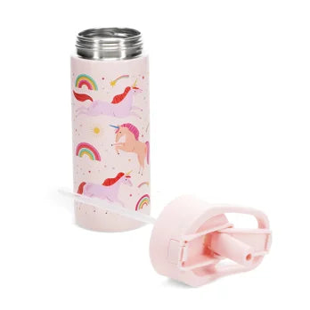 Drinkfles roestvrijstaal met drinktuit Unicorn / Eenhoorn van Rex London