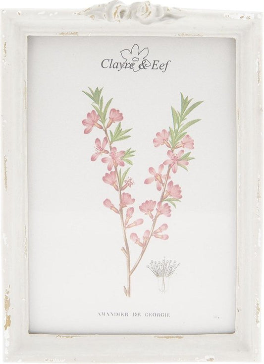 Clayre & Eef Fotolijst 2F0554L  15*2*20 cm / 13*18 cm - Grijs Polyresin / glas Fotokader Wissellijst Foto Frame