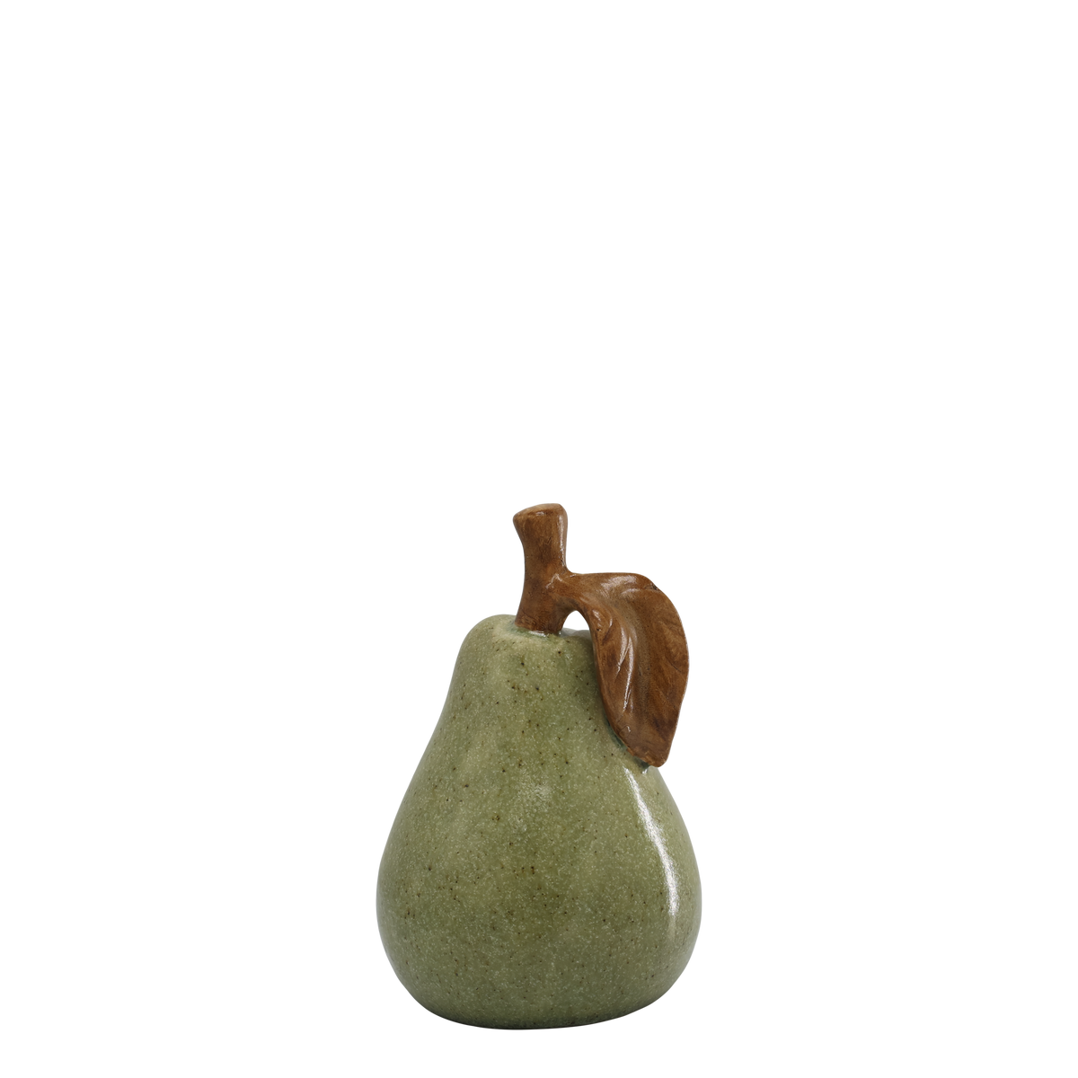 Chic Antique Decoratieve Peer – Keramiek – Groen – 13,5 cm – Woondecoratie – Decoratiebeeld