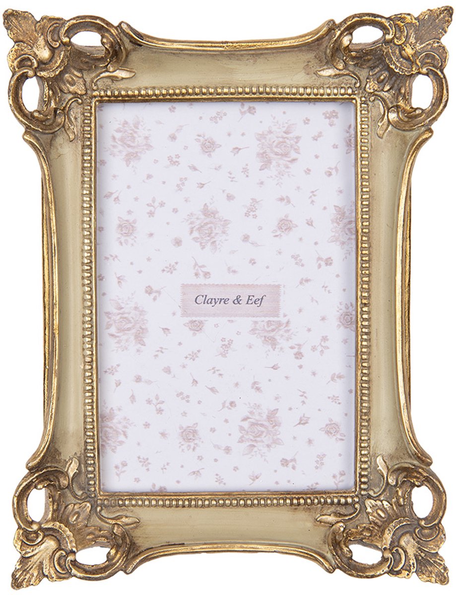 Clayre & Eef Fotolijst 10x15 cm Goudkleurig Kunststof Glas