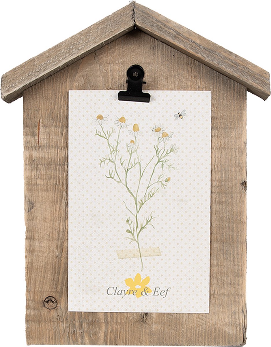 Clayre & Eef Fotolijst 17x3x21 cm Bruin Hout Rechthoek Fotohouder