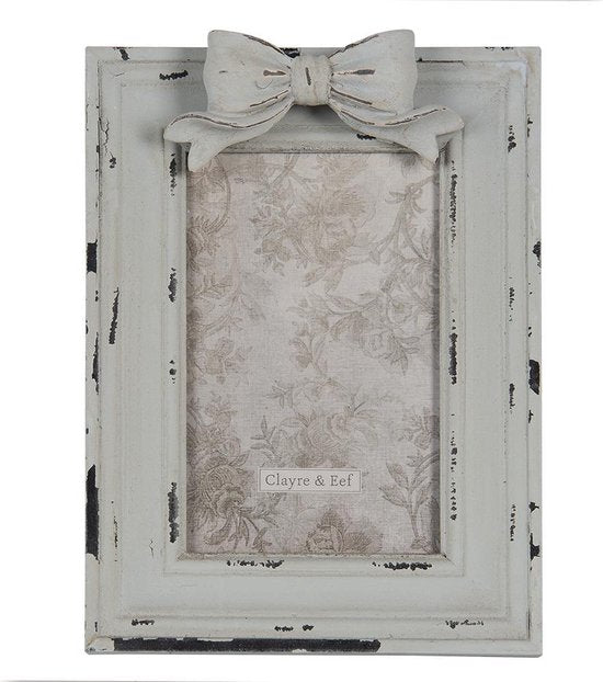 Clayre & Eef Fotolijst 16*3*21 cm / 10*15 cm Blauw MDF Glas Rechthoek Fotokader Wissellijst Foto Frame