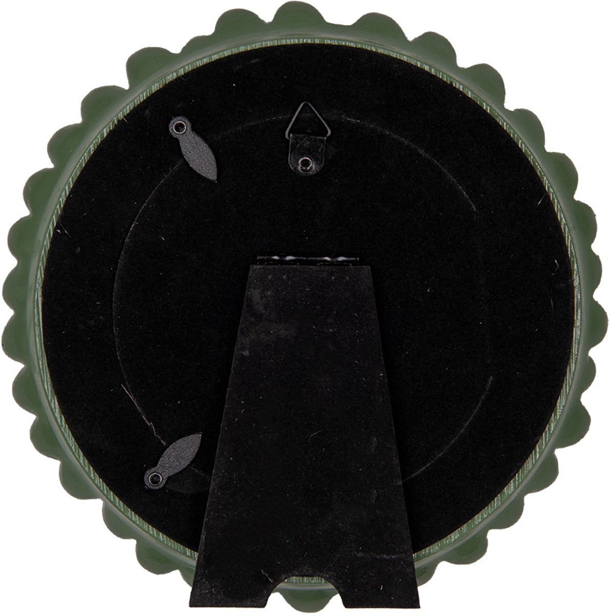 Clayre & Eef Fotolijst Ø 10 cm Groen Kunststof Glas Rond