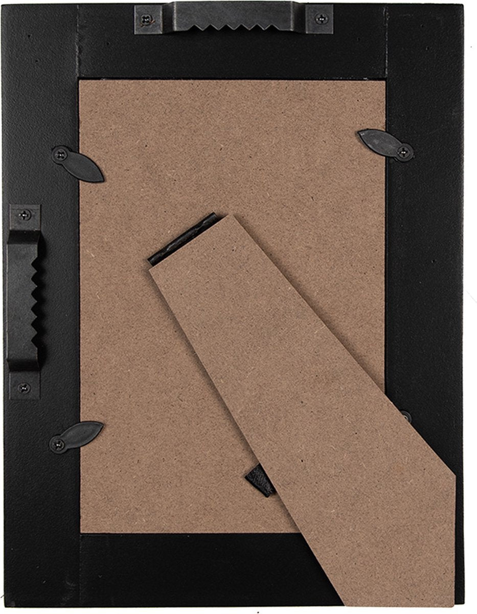Clayre & Eef Fotolijst 13x18 cm Zwart Bruin Houtproduct Rechthoek Fotokader