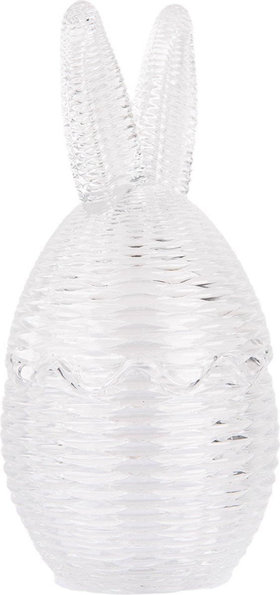 Clayre & Eef Glazen potje Ei Ø 8x17 cm Transparant Glas