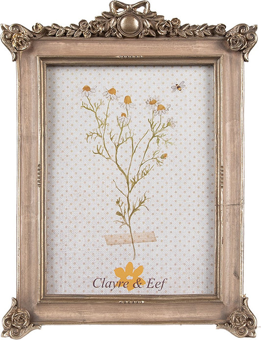 Clayre & Eef Fotolijst 13x18 cm Goudkleurig Kunststof Glas Fotokader
