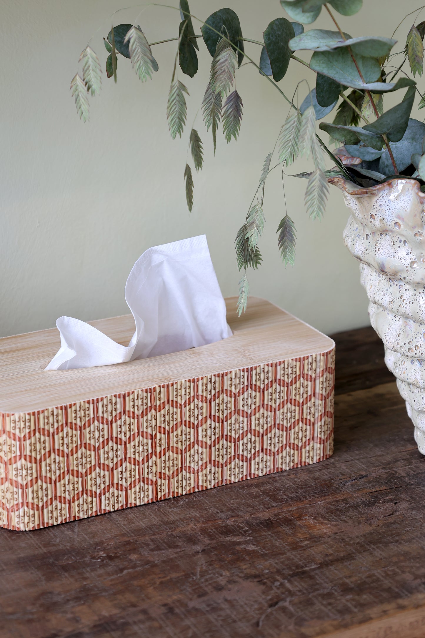 Chic Antique Amilly Bamboe Tissuehouder – Bamboe Tissue Box voor Interieur – Landelijke Stijl