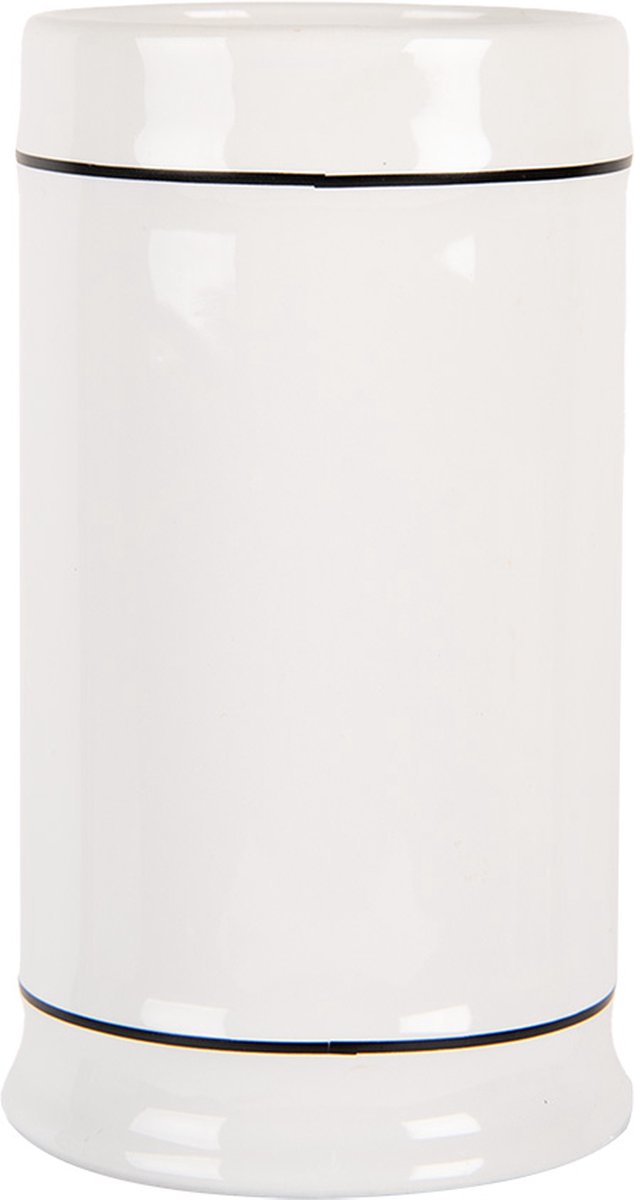 Clayre & Eef Tandenborstelhouder Ø 8x13 cm Wit Keramiek