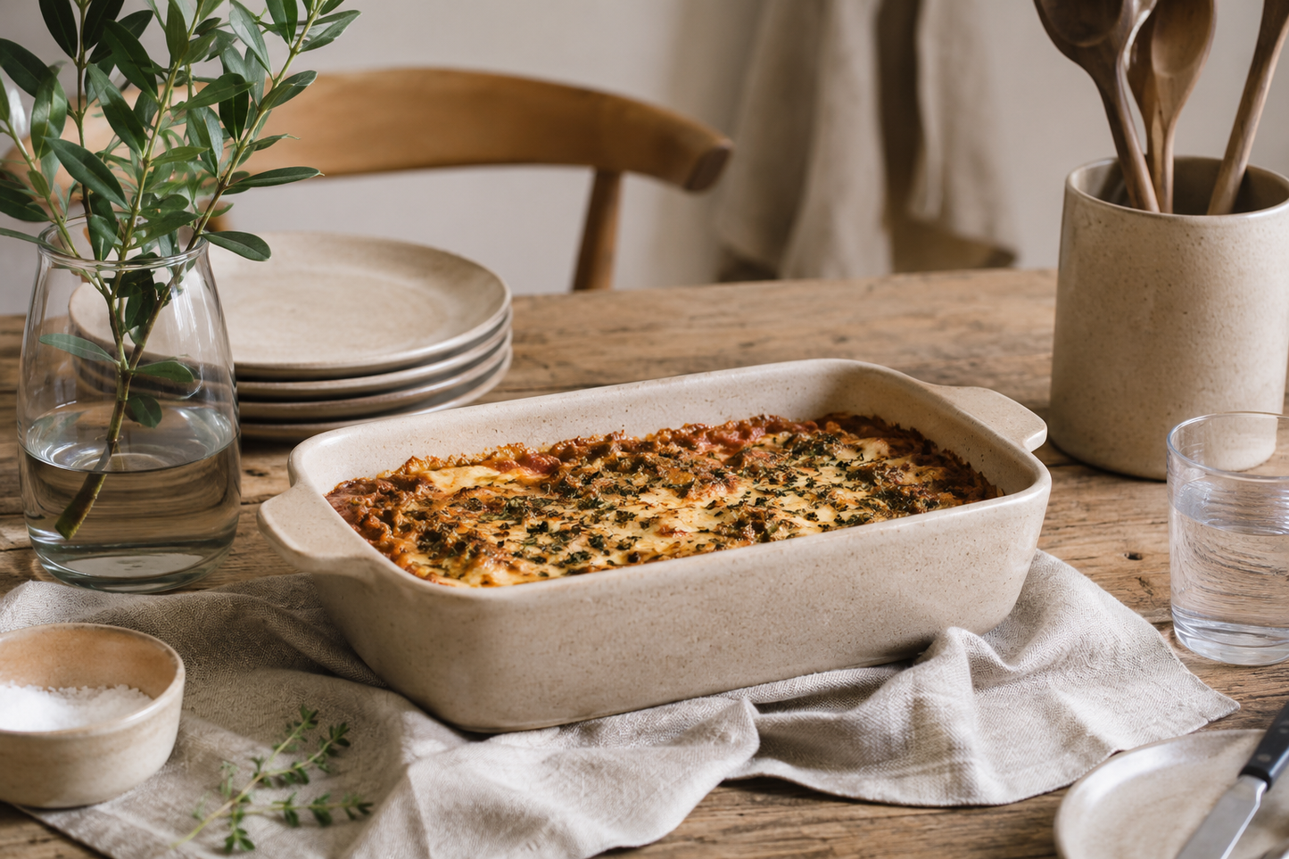 Broste Copenhagen Vig Ovenschaal Beige - 25,5 x 16,7 cm - Steengoed