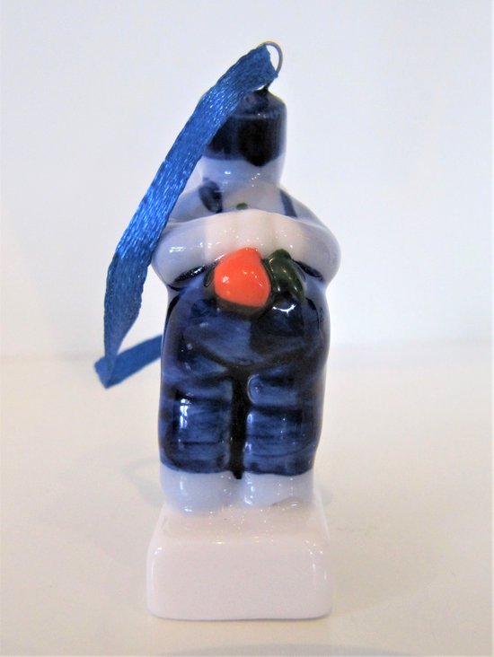 Kerstornament - Kissing couple - Delfts blauw - Keramiek - 6 cm