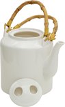 Clayre & Eef Theepot 1500 ml Wit Porselein