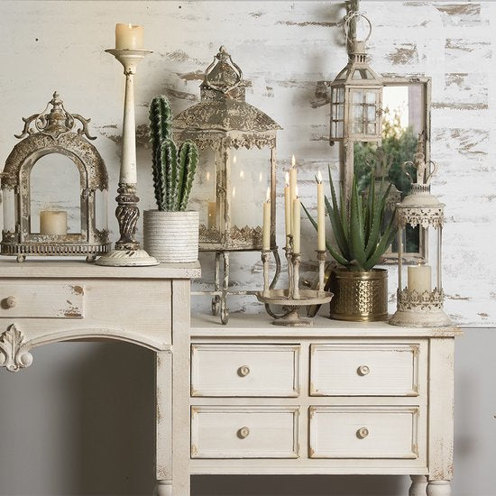 Clayre & Eef Decoratief Opbergdoosje Ø 15*18 cm Koperkleurig Ijzer Rond Opbergbox