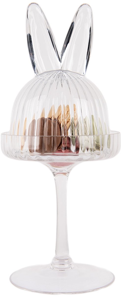 Clayre & Eef Stolp Konijn Ø 12x29 cm Transparant Glas