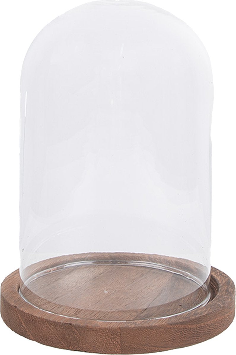 Clayre & Eef Stolp Ø 12x16 cm Transparant Glas Hout