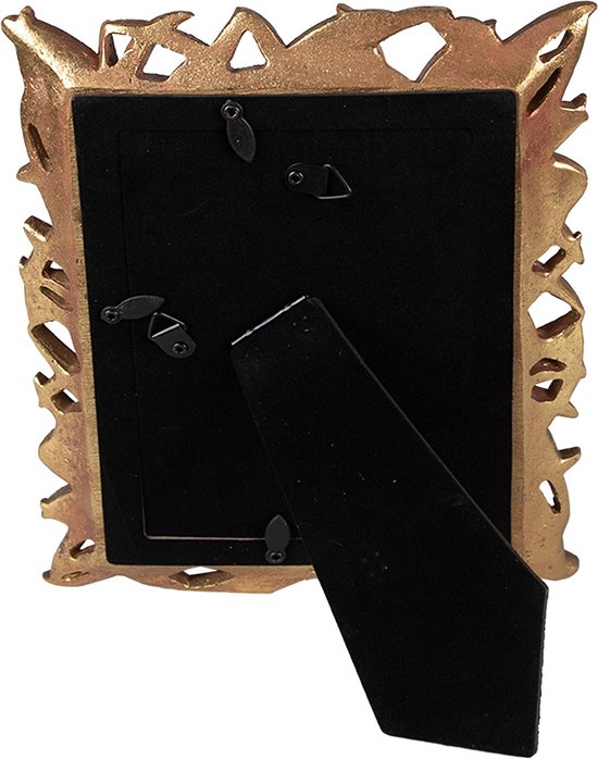 Clayre & Eef Fotolijst 10x15 cm Goudkleurig Kunststof Fotokader Wissellijst Foto Frame