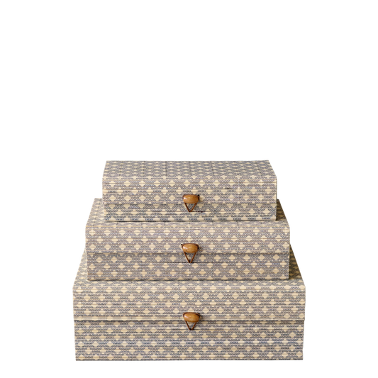 Chic Antique Set van 3 Decoratieve Opbergboxen – Vintage/Woonaccessoires – Shabby Chic Stijl