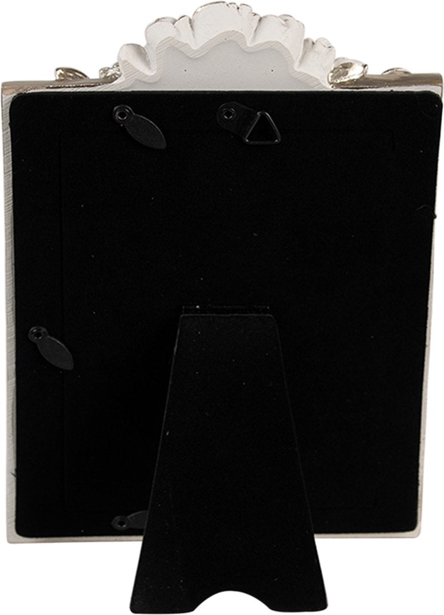 Clayre & Eef Fotolijst 10x15 cm Wit Kunststof Glas Fotokader