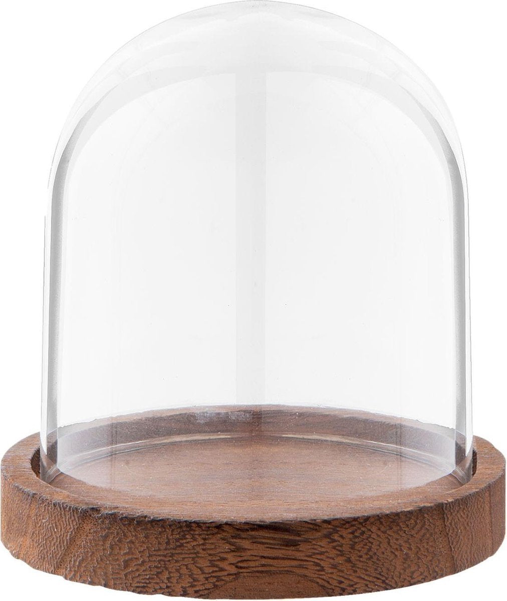 Clayre & Eef Stolp Ø 12x16 cm Transparant Glas Hout