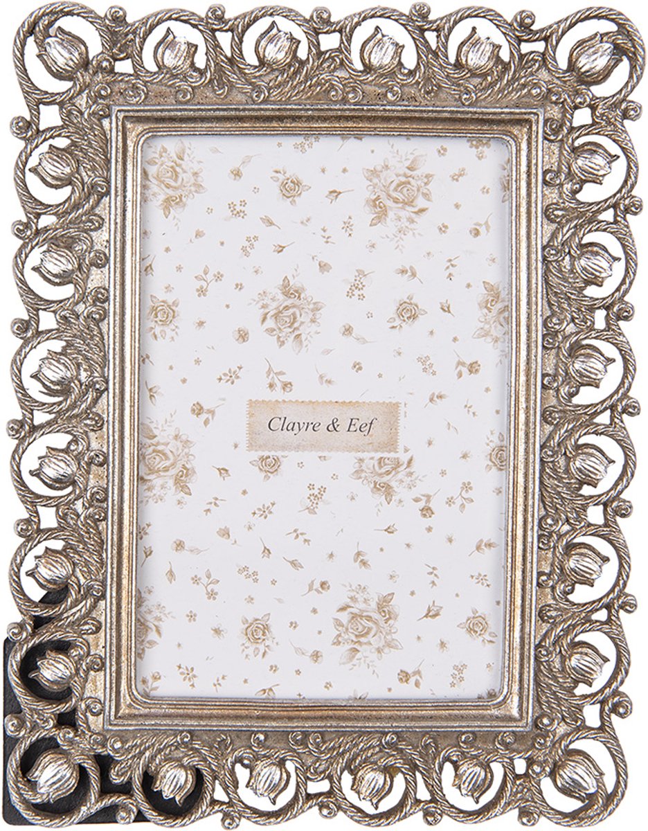 Clayre & Eef Fotolijst 10x15 cm Zilverkleurig Kunststof Glas