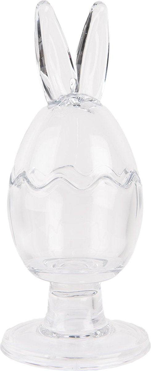 Clayre & Eef Glazen potje Ei Ø 9x22 cm Transparant Glas