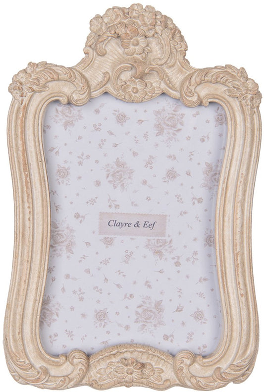 Clayre & Eef Fotolijst 10x15 cm Beige Kunststof Glas