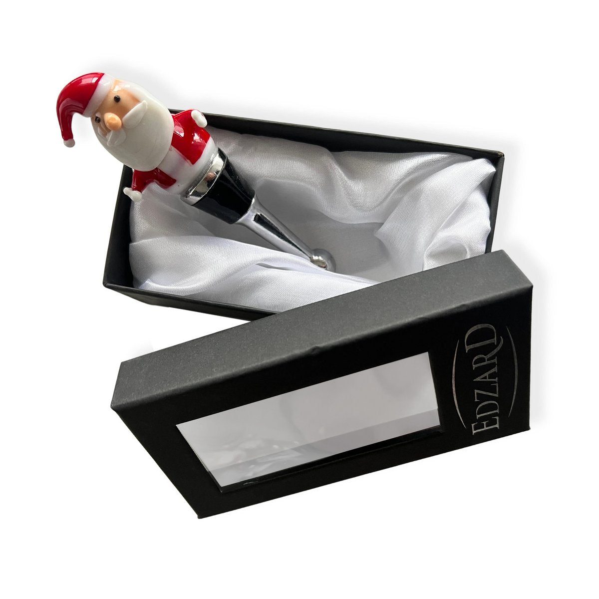 Edzard - Wijnstopper - Kerstman - Muranoglas - 11 cm